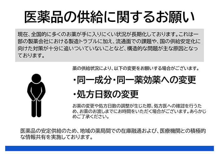 医薬品の供給